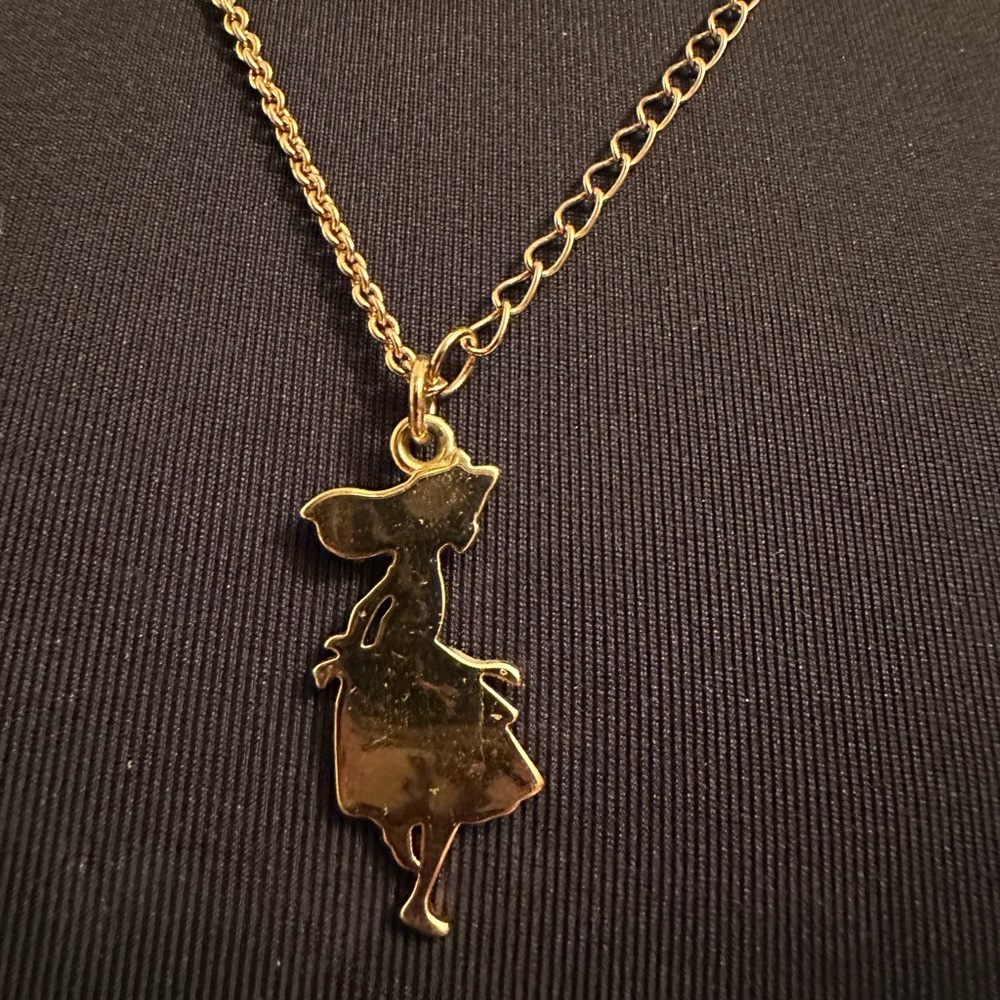 Vintage Disney Alice Silhouette Necklace